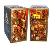 Spilay DIY Bookshelf Kit, Bookshelf Built-In Decorative Alley, Bookstop Model Making Kit with LED,Handmade Crafts, Birthday,Christmas and Valentines Day Gifts (Mira Magic Houe - M2211)