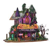 Spilay Diy Miniature House Kit, Halloween Night Themed Miniature Doll House with LED Lights, Creative 3D Puzzle Building Set for Adults and Teens, Home Decor & Collectible Gift - K1085