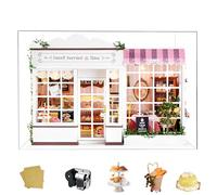 Spilay Diy Miniature House Kit with Wooden Furniture & LED Music Box Dust Cover, Handmade Craft Gifts for Birthdays, Christmas and Valentine's Day (Sweet Berry Time) A-041