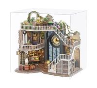 Spilay Diy Miniature House Kit with Wooden Furniture, with Music Box Dust Proof Cover and LED, 1:24 Scale Creative for Women Girl Friend Lover (Magic House-LV003)