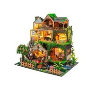 Spilay Diy Miniature House Kit - Wooden Doll House with Musical Box, LED Lights & Furniture, Creative Model Building Project Gift for Teens & Adults - Fairy Tale Forest Enchanted - L2501