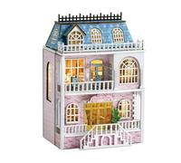 Spilay Diy Miniature House Kit, Wooden Dolls House, Mini Handmade Doll House with LED, 1:24 Scale Creative Wood Toy House for Adult Friend Lover Birthday Gift (D-018)