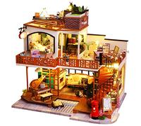 Spilay Dollhouse Miniature with Furniture,DIY Dollhouse Kit Mini modern Villa Model with Music Box,1:24 Scale Creative Doll House Best Christmas Birthday Gift for Lovers Boys and Girls (ES008)