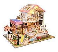 Spilay Mini Doll House with Furniture, DIY Wooden Crafts Mini Handmade Set (Includes Music Box), 1:24 Creative Room Ideas Gift for Adult Friends and Lovers 13846 (Sweet Talk)
