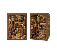 Spilay Miniature House Kits For Adults, DIY Miniature House Kit with LED Light, Creative 3D Puzzle for Relaxation & Desk Decor, Soothing Craft for Teens Adults (Myriad Books House)