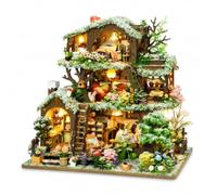 Spilay Miniature House Kits for Adults, Floral Tree House Dolls House