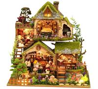 Spilay Miniature House Kits for Adults, Garden Cottage Dolls House | with LED Light, Music Box, 3D Wooden Puzzle Model, House Decor for Desk and Bookshelf, Relaxing Craft Project, Creative Gift