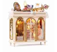 Spilay Miniature House Kits For Adults, Moonlit Dreamy Mirror DIY Miniature House Kit with LED Light, Creative 3D Puzzle for Relaxation & Desk Decor - Soothing Crafts for Teens Adults