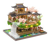 Spilay Miniature House Kits for Adults, Oriental Pavilion Dolls House