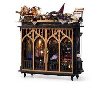 Spilay Miniature House Kits for Adults, Starspell Cabinet Dolls House | with LED Light, 3D Wooden Puzzle Model, House Decor for Desk and Bookshelf, Relaxing Craft Project, Creative Gift