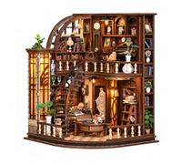 Spilay Miniature House Kits for Adults, Vintage Curiosity Museum Doll House | with LED Light, DIY Miniature House Kit, 3D Wooden Puzzle Model, House Decor for Desk and Bookshelf, Creative Gift