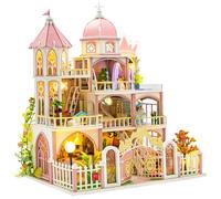 Spilay Miniature House Kits For Adults, Windsor Castle DIY Miniature House Kit with LED Light, Creative 3D Puzzle for Relaxation & Desk Decor, Soothing Craft for Teens Adults (Christmas, Birthday)