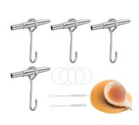 Spiles Maple Syrup - 4 Piece Trunk Tapping Kit, Tree Sap Collection Drill Bits, Steel Ebony Tree Taps with Cleaning Brushes, Efficient Outdoor Harvesting Tool | Backyard Farm Maple Syrup Collection Eq
