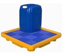Spill containment,Modular platform, Modular Spill Platform Anti-Leakage Pallet Containment Plastic Container Oil Drum Catch Tray(67.5x67.5x12cm)