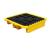 Spill Containment Pallet for 14 Drums - Stackable Solut for Liquid Sto Cact Size 490x360x100 mm Ideal for Paint Buckets and Hazardous Materials