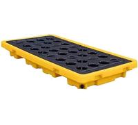 Spill containment pallet, Oil Drum Platform Labs Desk Containment Tray Stackable Capacity Grating Pallet For Industrial With Drain & Forklift(130x68x15cm)