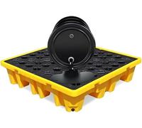 Spill containment pallet, Spill Containment Platform Modular Spill Containment Pallet Industrial Oil Drum Containment Tray For Labs Desk Drum Capacity(120x120x18cm)