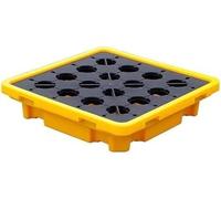 Spill Containment Pallets with Stackable Modular Design for Industrial Warehouse Storage and Leak Prevention