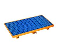 Spill Containment Platform,Large Spill Containment Pallet With Drain Outlet - Heavy-Duty Leakproof Tray For Industrial Use, Kitchen, Garage & Warehouse - Ideal For Paint,Yellow+blue,125x65x15CM