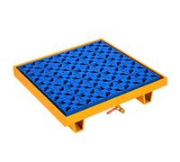 Spill Containment Platform,Large Spill Containment Pallet With Drain Outlet - Industrial Leakproof Tray For Kitchen, Warehouses & Garage Storage - Stackable For Paint Buc,Yellow+blue,65x65x15CM