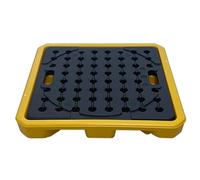 Spill Containment Platform, Leakproof Tray with Top Grates, Modular Industrial Polyethylene Spill Platform for Garage and Warehouse Use