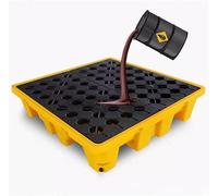 Spill Containment Platform with Grate, Heavy-Duty Modular Spill Pallet Tray for Industrial Safety, Reliable Leak Control, 72x72x16 Inches