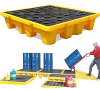 Spill Containment Tray - Durable Plastic Platform for Safe Storage and Prevention of Liquid Spills in Industrial and Home Use, Leak-Proof Design for Effective Spill Control