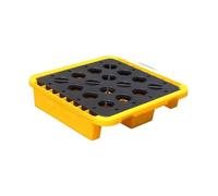 Spill Containment Tray,Modular Industrial Spill Containment Platform - Durable Plastic Pallet Tray for Effective Spill Control, Safety Compliance, and Environmental Protection Solu,Yellow-72