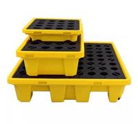 Spill Containment Tray with Grates, Anti-Leak Pallet for Safe Liquid Management and Environmental Protection