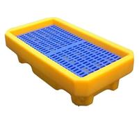 Spill Platform Spill Containment Platform with Grating, Anti-Leakage Tray, Plastic oil catch tray(37.5x67.5x12cm)