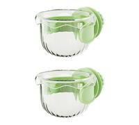 Spill-proof cage feeder cup for small to medium birds like a sex parakeet Ensures safe feeding and habitat. Pet Bird Parrot Feeder