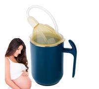 Spill Proof Cup for Elderly - PP Stainless Steel Inner Outer Shell, Ergonomic Handle Hospital Cup, Safe Drinking Lid Design, Daily Use P