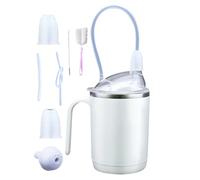 Spill Proof Cups - Regulating Drinking Cup with Straw, Assisted Feeding Design, Convalescent Support Handle | Elderly Adults Disabled Patient Limited Mobility Swallowing Care Home Hospital Daily Use