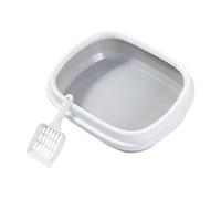 Spill Proof Detachable Cats Toilet With Sifting Scoops Anti Splashing Toilet For Travel Car Hotel Use Space Saving Cats Litters Container