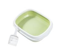 Spill Proof Detachable Cats Toilet With Sifting Scoops Anti Splashing Toilet For Travel Car Hotel Use Low Trackings Semi Enclosed Cats Sand Box