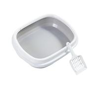 Spill Proof Detachable Cats Toilet With Sifting Scoops Anti Splashing Toilet For Travel Car Hotel Use Low Trackings Semi Enclosed Cats Sand Box