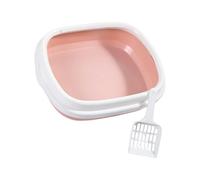 Spill Proof Detachable Cats Toilet With Sifting Scoops Anti Splashing Toilet For Travel Car Hotel Use Space Saving Cats Litters Container