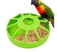 Spill Proof Feeder, Large Capacity Poultry Feeder, 4.72 Inch Round Feeders with Portable Base, Pet Bird Feeding Tray, Cage Feeders with U
