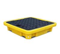 Spill-Proof Tray Oil Tank Spill Tray，Spill Containment Platform, Anti-Slip Spill Platform, Modular Warehouses Factory Garage Industrial Uses Polyethylene Pallet, Storage Stack Paint Bucket,