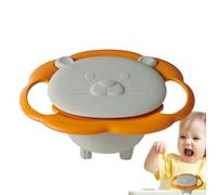 Spill-resistant Gyro Bowl - 7.48 Inches | PP Bowl - Durable Spill-proof Rotatable Design Reduces Difficult Eaters and Delivers Quick Clean With Hot Water,