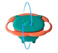 Spill-resistant Gyro Bowl - 7.48 Inches | PP Bowl - Durable Spill-proof Rotatable Design Reduces Difficult Eaters and Delivers Quick Clean With Hot Water,