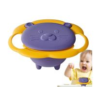 Spill-resistant Gyro Bowl - 7.48 Inches | PP Bowl - Durable Spill-proof Rotatable Design Reduces Difficult Eaters and Delivers Quick Clean With Hot Water,