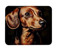 Spill-Resistant Mouse Pad Anti-Slip Rubber Cute Custom Pattern_Brown Dachshund Dog Mousepads Desk Mats 25x30cm for Home,Game,Studying