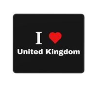 Spill-Resistant Mouse Pad, I Love United Kingdom, Non-Slip Mouse Mat, Desk Pad, 25X30cm, Home, Game, Studying
