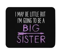 Spill-Resistant Mouse Pad, I May Be Little But I'm Going to Be Promoted to Big Sister Office Mousepad Washable Desk Pad 25X30cm for Typing Work Home