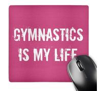 Spill-Resistant Office Mousepad Gymnastics Is My Life Pink White 25X30Cm, Mouse Pad Comfortable Desk Mats For Gamer Game Computer