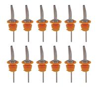 Spill-Stop Mfg. 285-60 Chrome Tapered Pourer with Extra-Large Yellow Poly-Kork, Dozen
