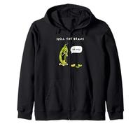 Spill The Beans Funny Bean Pun Cartoon Humor Quote Zip Hoodie