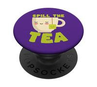 Spill The Tea Kawaii Teacup Funny Gossip Lover PopSockets Adhesive PopGrip