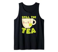 Spill The Tea Kawaii Teacup Funny Gossip Lover Tank Top